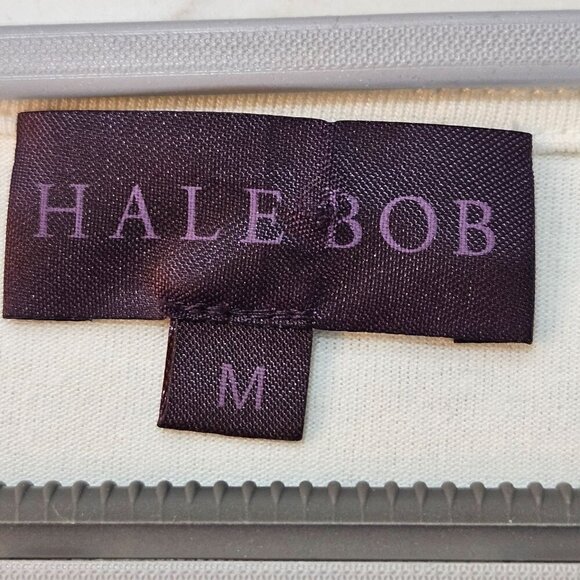 Hale Bob Size Medium White Embroidered Long Sleeve Feminine Blouse Top - Picture 6 of 8